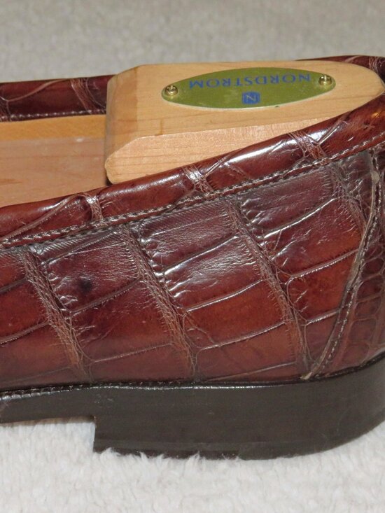 Ralph Lauren Purple Label Burgundy Crocodile Buckle Stirup Loafers 10D main image 4